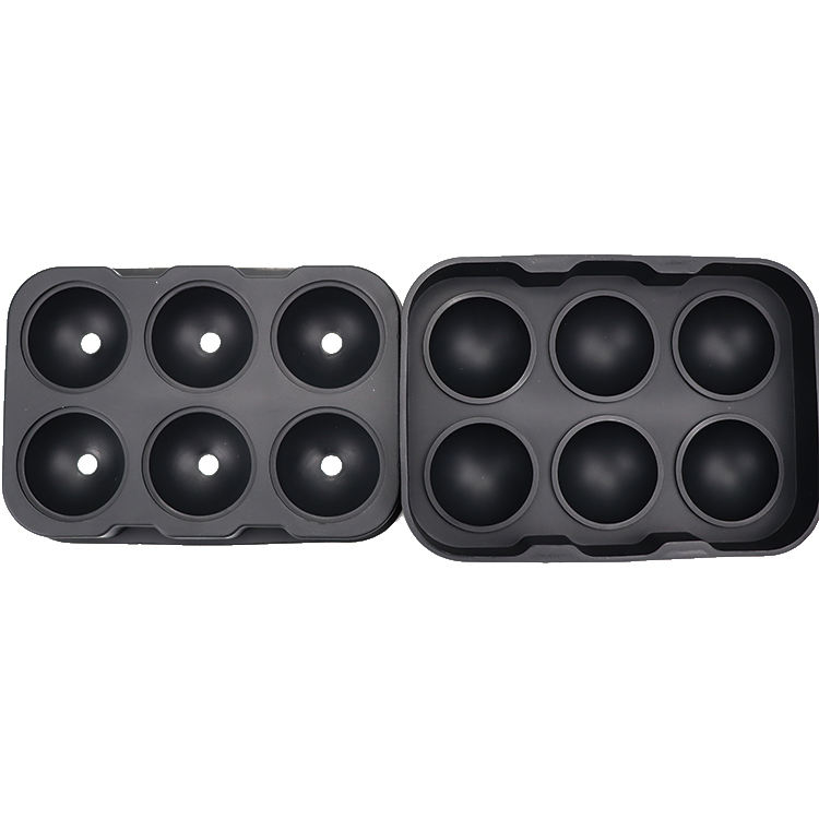 Sphere Silicone Ice Mold Silicone Bpa Free Reusable 4 Cavity Round Sphere Shape Mould Silicone Ice Ball Mold Tray for Whiskey