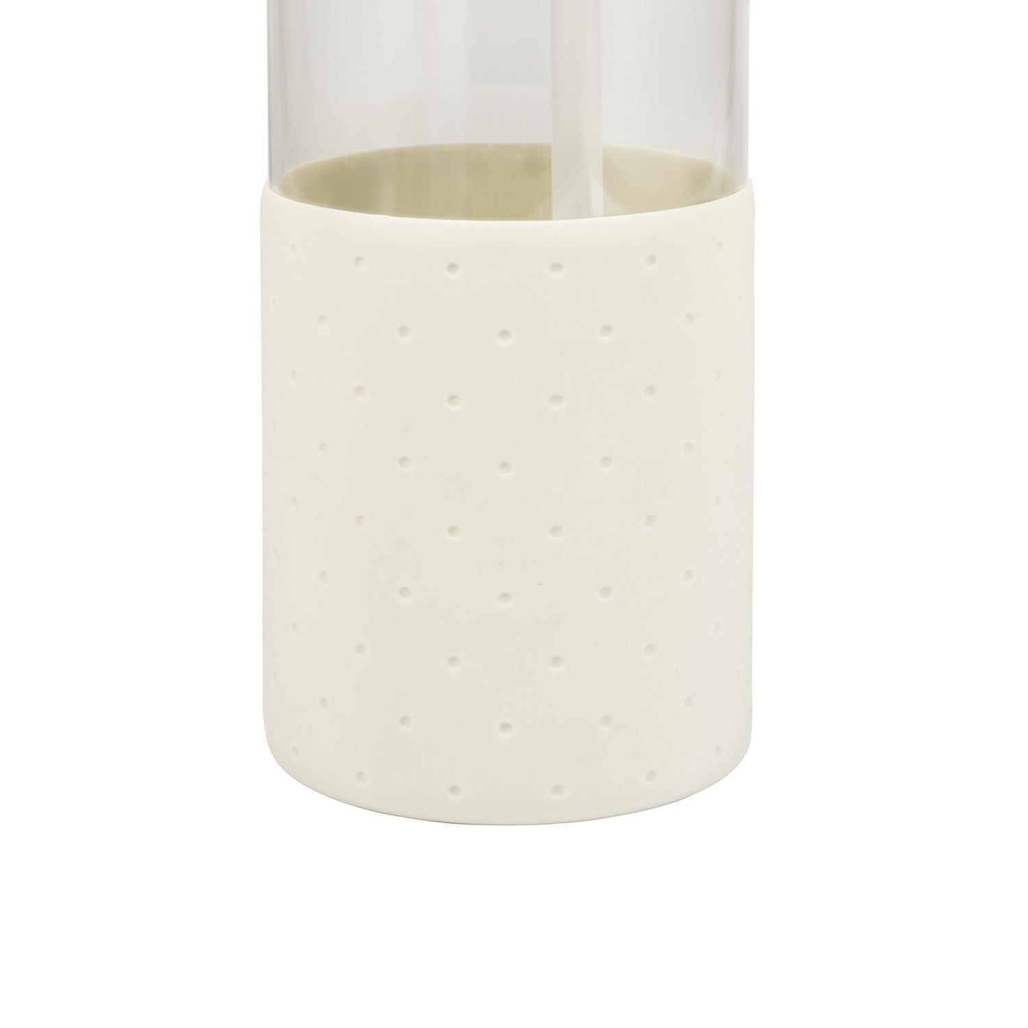 1 Liter Water Bottle 1000ml Transparent with Color Plastic Straw Water Bottle Non-slip With Silicone Handle and Sleeve