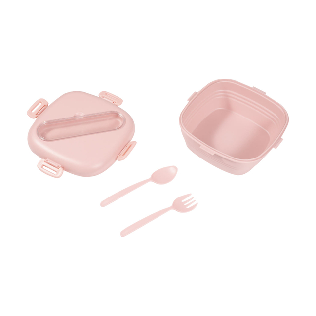 New BPA Free RPET Bento Box Easy to Clean Outdoor Camping Lunch Box with Cutlery