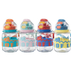 600ml School Children's Anti slip Sport Plastic Water Bottle with Silicone Sleeve Straw and Shoulder Strap BPA Free