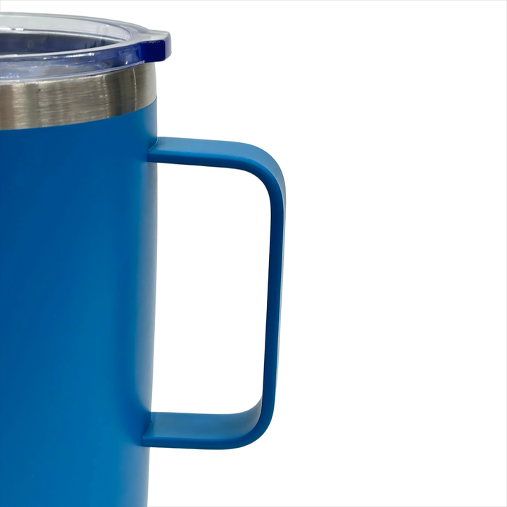16oz New Custom Color Office Coffee Stainless Steel Mug with Lid Handle Reusable Double Wall Insulated Tumbler