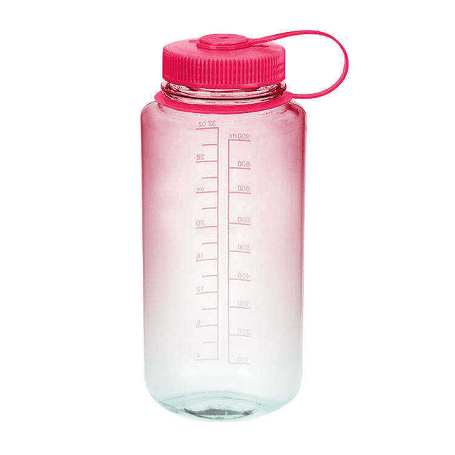 1 Litre 1 Liter 1L Portable Transparent Motivational Plastic Water Bottle With Handle