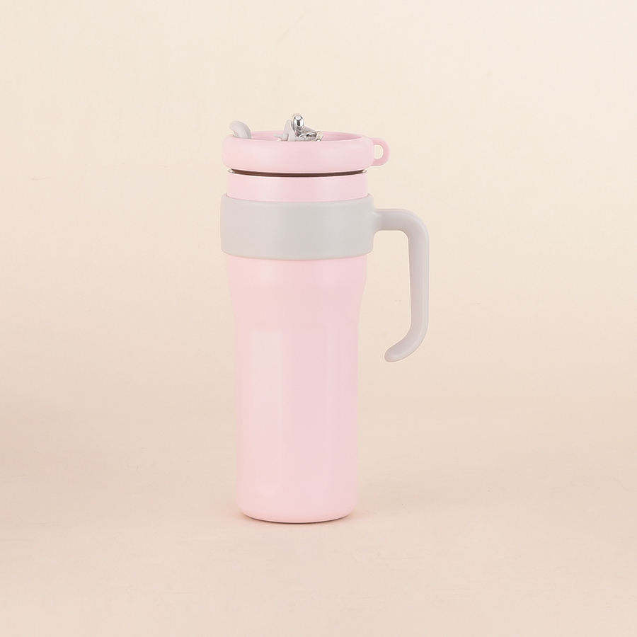 40oz Gym Sport Straight Drinking Style Stainless Steel Water Bottle with Handle Portable Water Outlet
