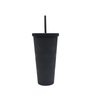 600ml Fashionable Textured Plastic Cup with Straw 21 oz Colorful Durian Straw Tumbler Double-layer Plastic Cup With Lid