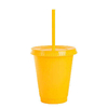 Custom Candy Color Straw Water Cup Frosted Plastic Cup