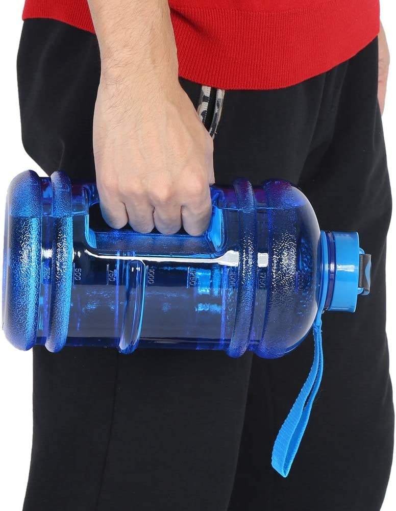 2.2L Half Gallon Water Bottle Sports Gym Bottle with Handle BPA Free Customizable Portable Water Bottle