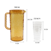 1900ml 64oz Large Capacity Transparent Juice Plastic Cup with Lid BPA Free Wide Mouth Bottle