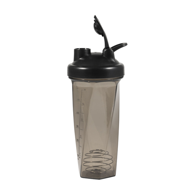 Transparent 700ml Eco Friendly Shaker Cup with Scale Lines BPA Free with Handle Sport and Gym Water Bottle WithStirring Ball