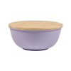 1280Ml Big Capacity Food Safe RPET Material Bowls With Bamboo Lid BPA Free Dishwasher Safe
