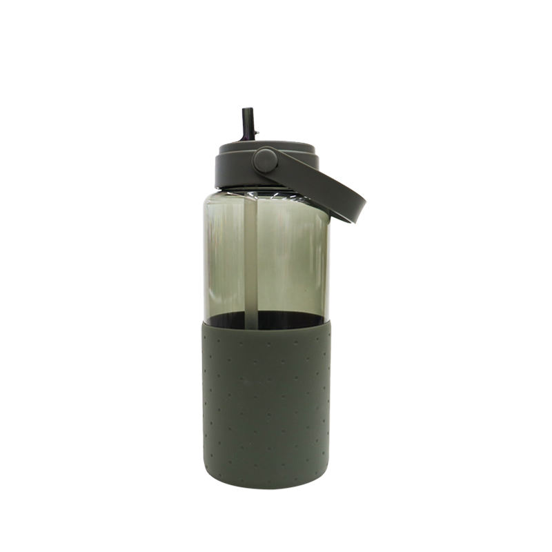 1L 1000Ml Petg Transparent Sport Sipper Straw Plastic Water Bottle Bottles for Kids School