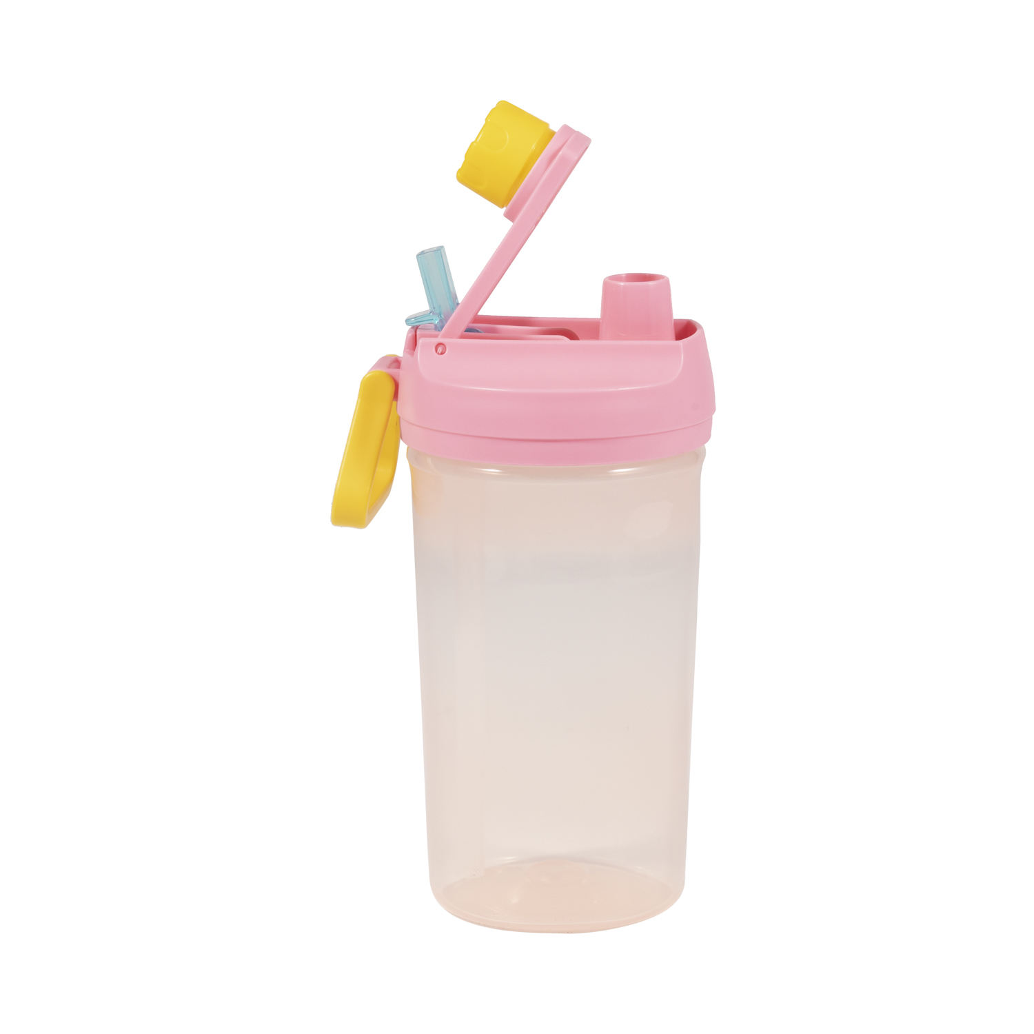500ML BPA-Free Straw Cup Water Bottle Leak-Proof Handle for Travel School Kids Plastic Water Bottles for Camping