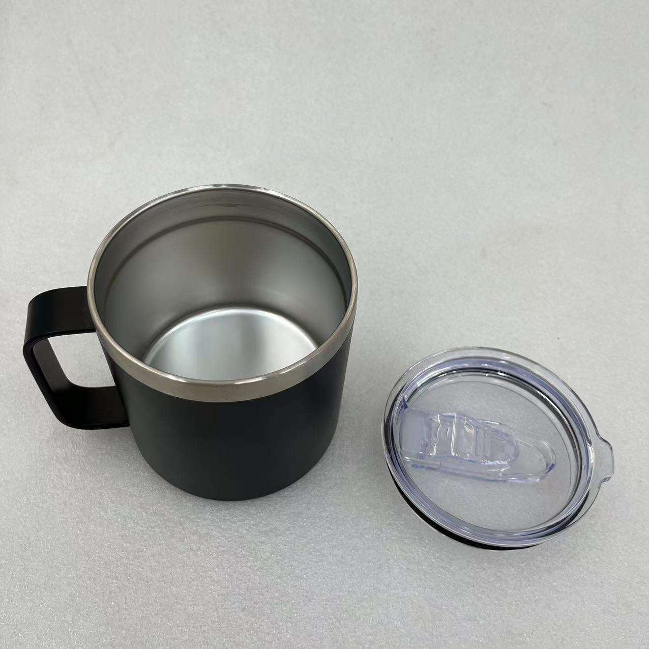 Hot Selling 450Ml Double-Walled Vacuum Insulated Stainless Steel Coffee Mug with Handle 304 Metal Tea Mugs Beer Drinking Cups