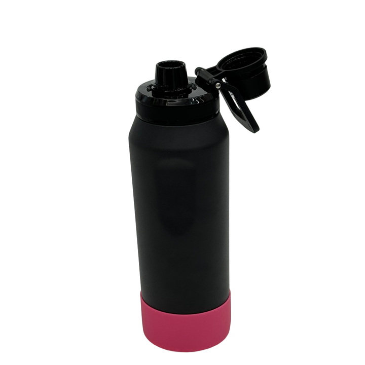High Quality 780ml Double Wall Stainless Steel Bottle Water with Handle and Non slip Silicone Sleeve
