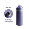 12oz 304 Stainless Steel Straw Lid Cup with Handle Leakproof Vacuum Flask Insulated Bottle