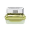 1100ml Large Capacity Food Grade Plastic Lunch Box for Children and Adults Equipped with a Dining Spoon