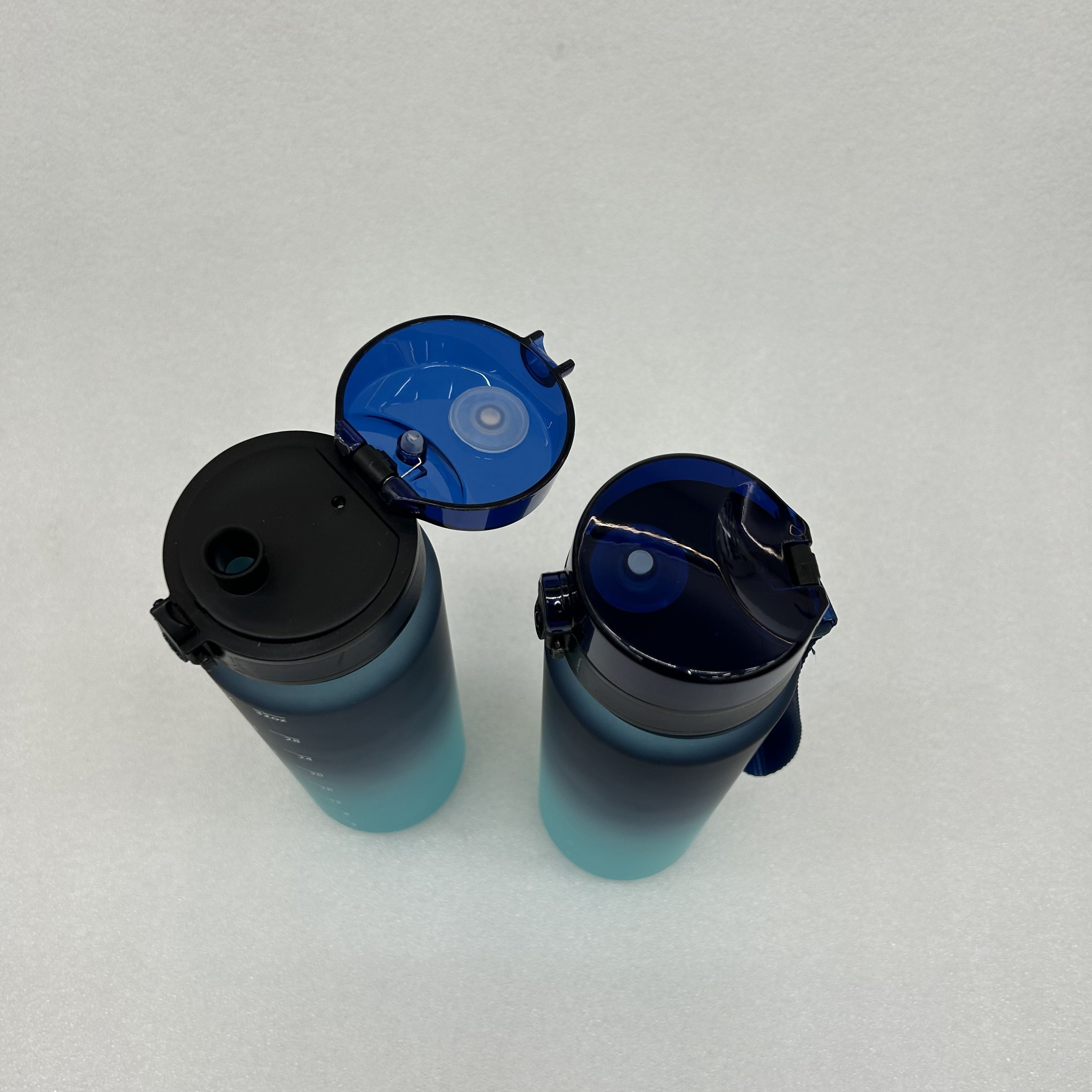 1L Reusable Plastic Gradient Water Cup Weight Loss Water Bottle With Measurement Bottles