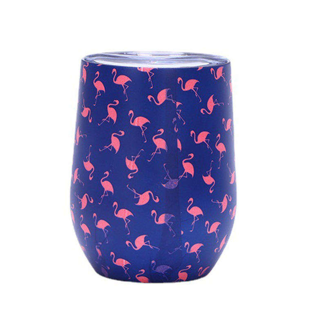 350ml Double Wall Thermal Coffee Mug Wine Stainless Steel 304 Outer 201 Inner Tumbler Gift with Lid