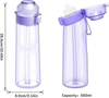 22oz Outdoor BPA-Free Scented up Water Cup Water Bottle 7 Flavored Pods Plastic Drink 650ml Matte Black