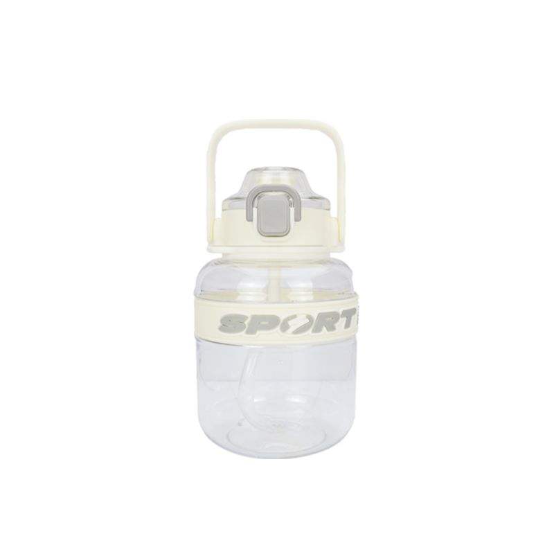 32oz 1L Plastic Water Bottle in the Shape of a Cylinder with Soft Straw Lid BPA Free Safe
