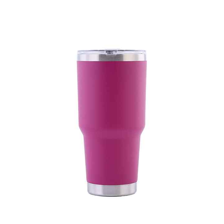 30oz Double Wall Insulated Powder Coated Tumblers Cup Personalized Stainless Steel 304 Vacuum Flask Cups With Lid