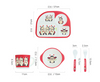 Customized Bamboo Fiber Kid Dinnerware Kids Eating Tableware Set