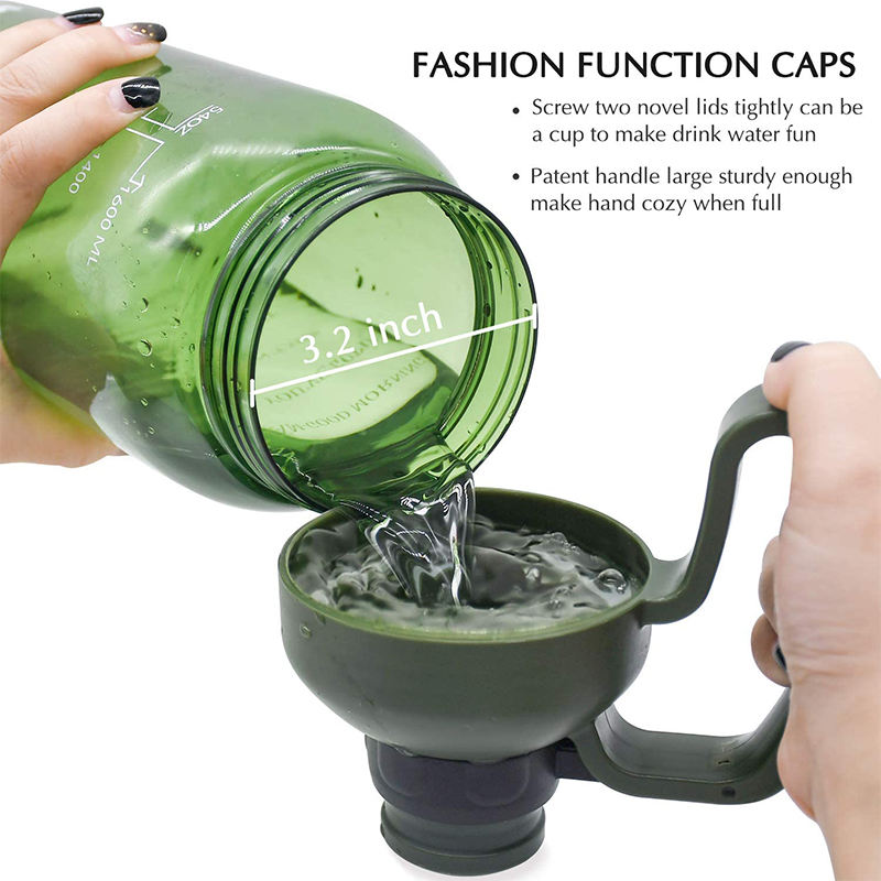 1.8L Sports Water Bottle BPA Free Drinking Bottle Gym Large Capacity Plastic Water Bottle