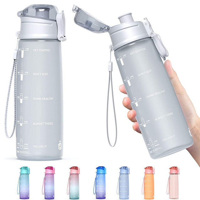 32oz Plastic Water Bottle Moticational Water Bottle with Time Marker Reusable Water Bottle Perfect for the Gym and Office Worker