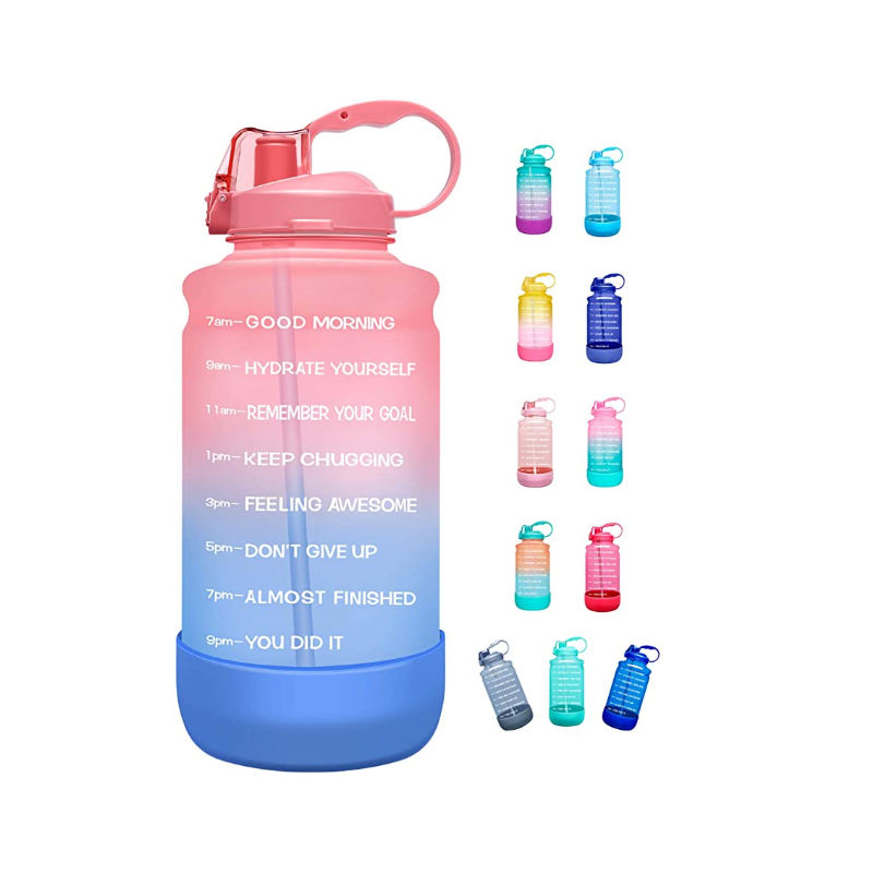 Hot Sell Large Capacity Water Bottle 1 Gallon Clear Plastic Sports Water Bottle BPA Free Custom Logo Water Jug