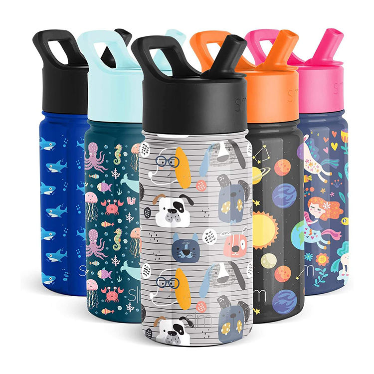 12oz 350Ml 350 Ml Cartoon Cute Plastic Water Bottle for Boys Girls Children Child Kid School
