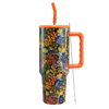 40oz Custom Logo Stainless Steel Thermal Travel Coffee Mug Hot and Cold Vacuum Insulated Tumbler With Handle Straw