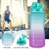 2.2L Large Motivational Gym Fitness Sports Plastic Water Bottle with Custom logo Motivation Bottle