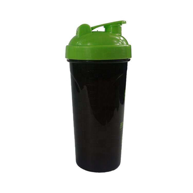 New Design Custom Logo Printed Black Protein Shaker Bottle With Logo