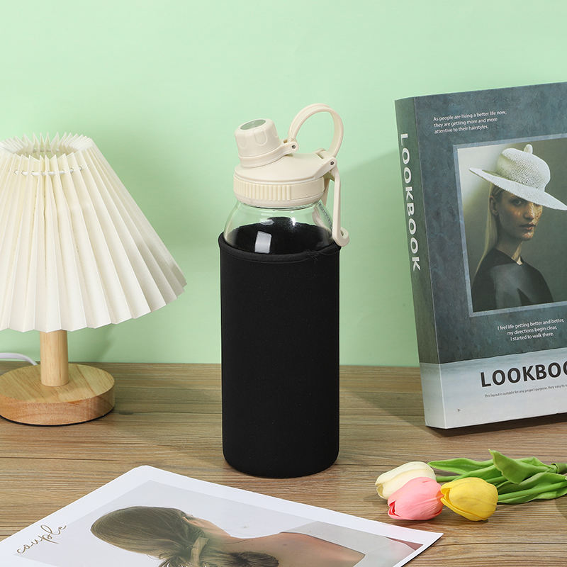 32Oz 1 Bouteilles D Eau En Verre Liter 1L 1000Ml Borosilicate Drinking Glass Water Bottle With Bag
