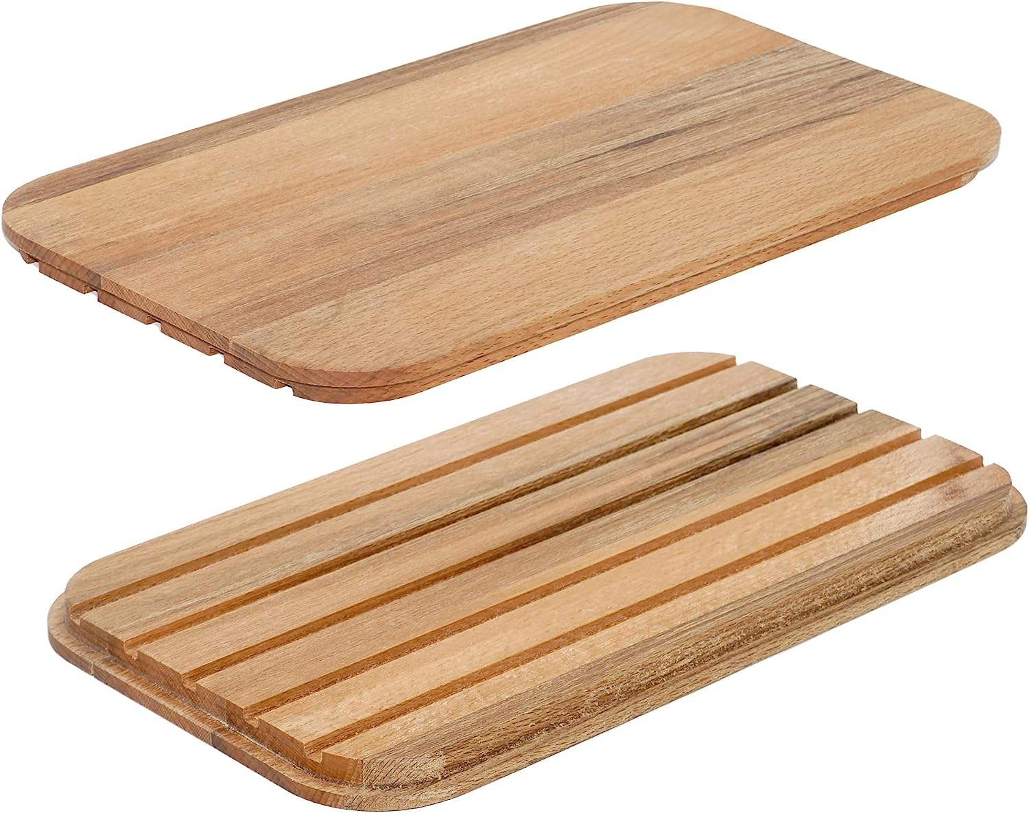 RPET Recycle Plastic Bread Box with Bamboo Cutting Board Lid Bread Storage Container for Kitchen Counter