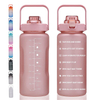 Large Half Gallon 64Oz 64 Ounce Oz Motivational Oem Bpa Free Reusable Gym Sports Water Bottle With Time Maker