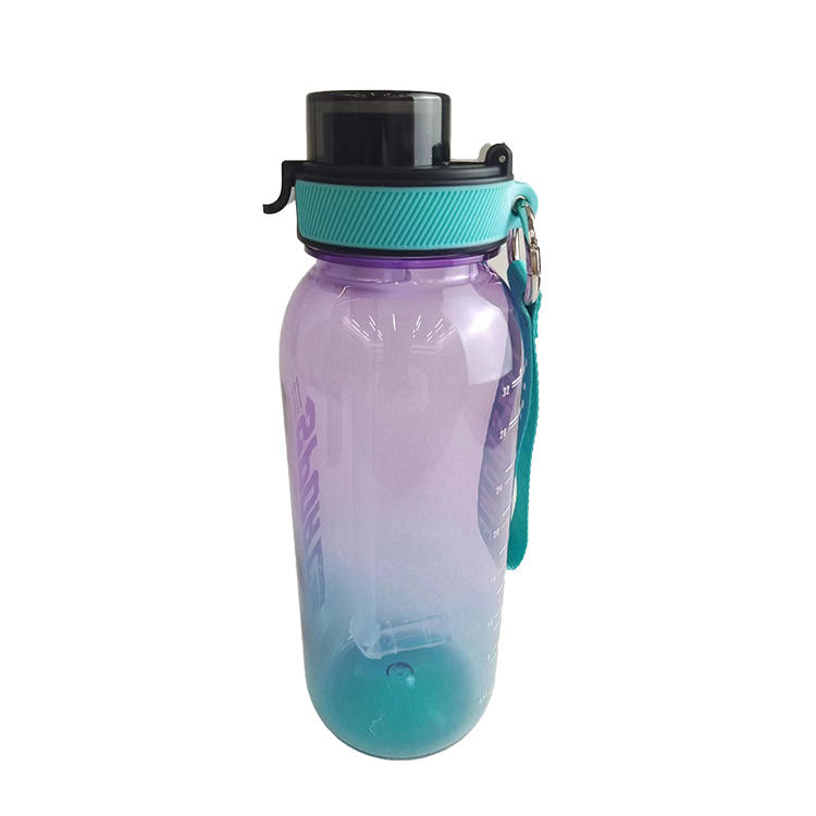 Bouteille Deau Sport En Plastique Sustainable Transparent Sipper Water Bottle With Time Marker