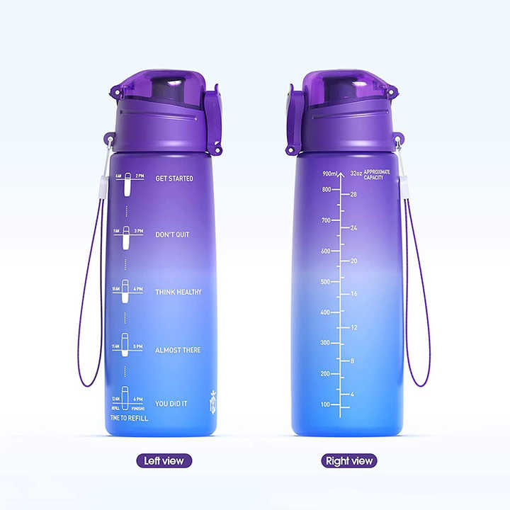 Botellas De Agua Motivadoras Tritan Sports Water Bottle 1L With Time Marker Bottles