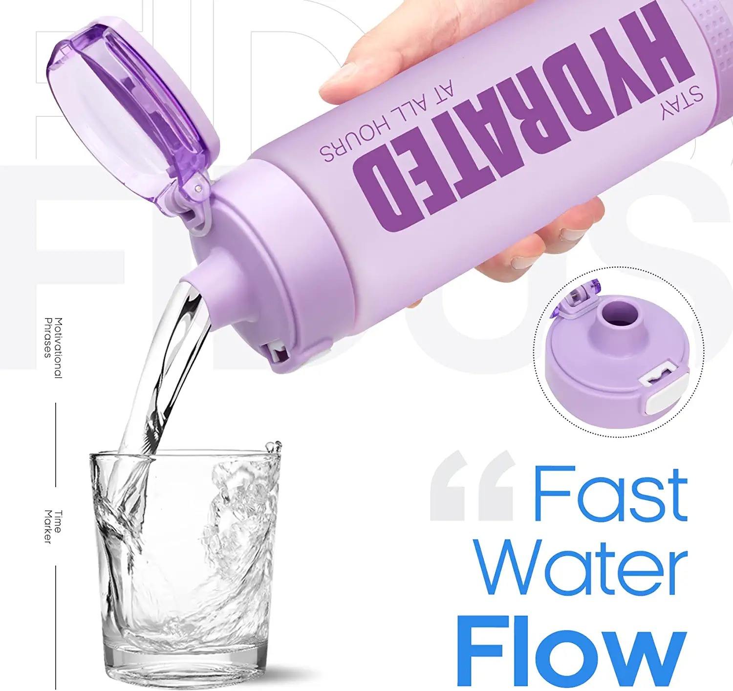 32oz Custom logo BPA Free Tritan Wide Mouth Water Bottle Sports Bottle with Handle