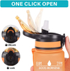 Custom Plastic Straw Strainer Filter Gym Sports 1000ml 1L 32 oz 32oz BPA Free Tritan Motivational Water Bottle With Time Marker
