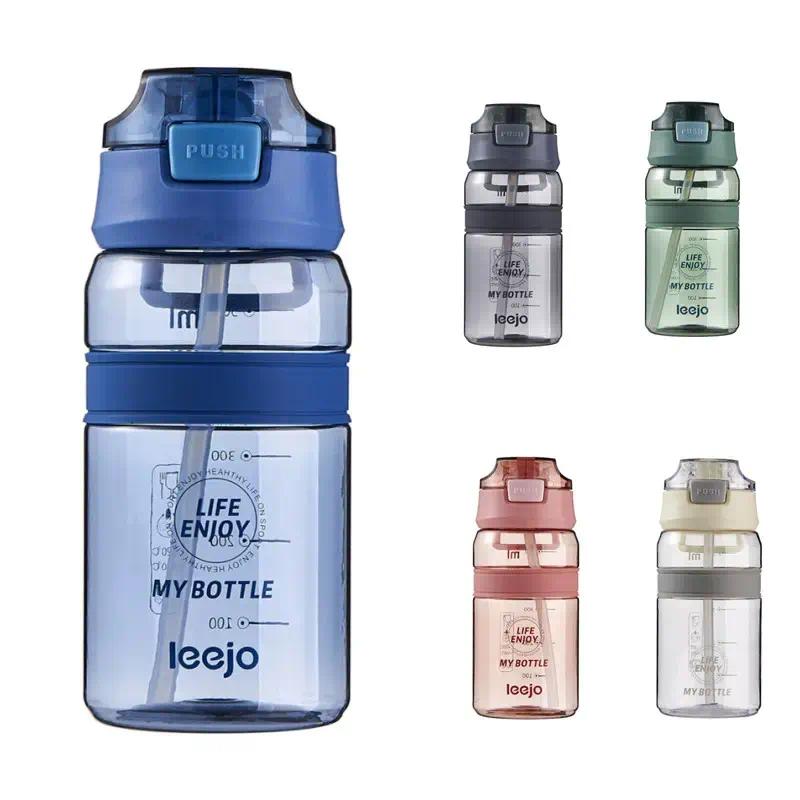 Botella De Agua a Prueba De Fugas Small Reusable Clear Bpa Free Plastic Drinking Bottle Gym Water Bottles