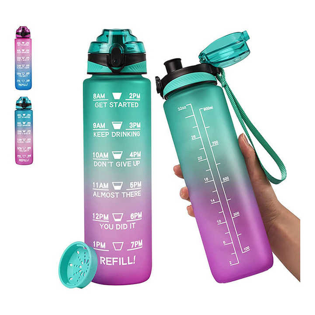 Motivacional Da Garrafa De Agua Time Marker Water Bottle With Custom Logo Sustainable Premium Camp Water Bottle