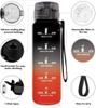 Wholesale Eco-Friendly High Quality Cheap Gym Matt Black Drinking 1000ml Plastic Sports Water Bottle