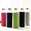 Hot Sell 500ml BPA Free Tritan High Borosilicate Glass Water Bottle with Bottle Cover for Hiking and Sports