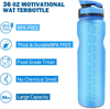 32 oz BPA FREE MOTIVATIONAL WATER BOTTLE WITH TIME MARKER REUSABLE WATER BOTTLE PERFECT for the GYM and OFFICE