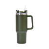 40oz Powder Coated Mug Bpa Free Double Wall Vacuum Insulation Stainless Steel Tumbler Cups With Straw and Lid