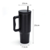 40 oz Insulated Vacuum Stainless Steel Tumbler Cup for Hot Cold Drinks With Handle and Straw