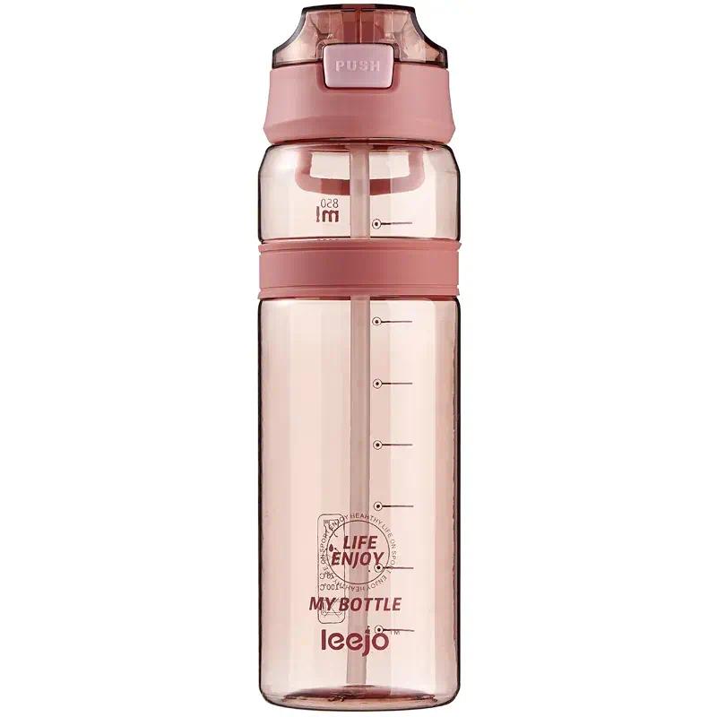 Tritan Flasche Bpa Free High Quality Plastic Sports Drink Bottles in Bulk Water Bottle With Straw