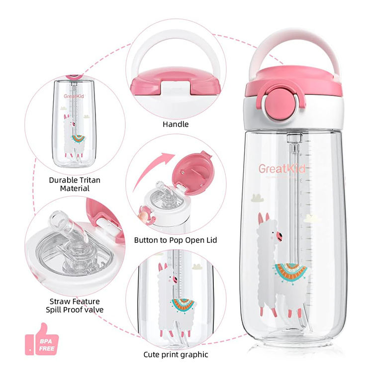 Bottiglia Da Palestra Plastic Sports Leakproof Gym Eco Friendly Outdoor Drinking Water Bottle With Straw