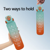 1.5L 1.5 Liter Colorful Sipper Motivational Plastic Gym Sports Water Bottle With Handle Time Marker