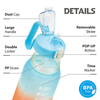 Half Gallon Water Bottle With Storage Sleeve 2L Tritan Drinking Bottle Sports Gym Bottle Water Jug with Handle